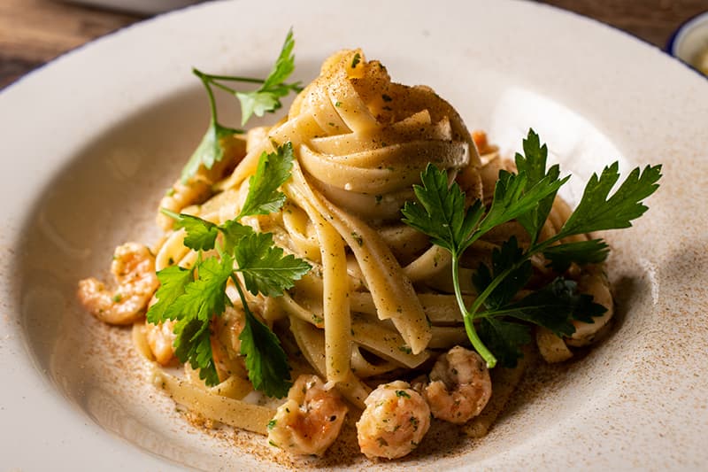 Linguini Aglio Olio E Gamberetti